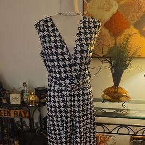 Houndstooth Jumpsuit in Black and White